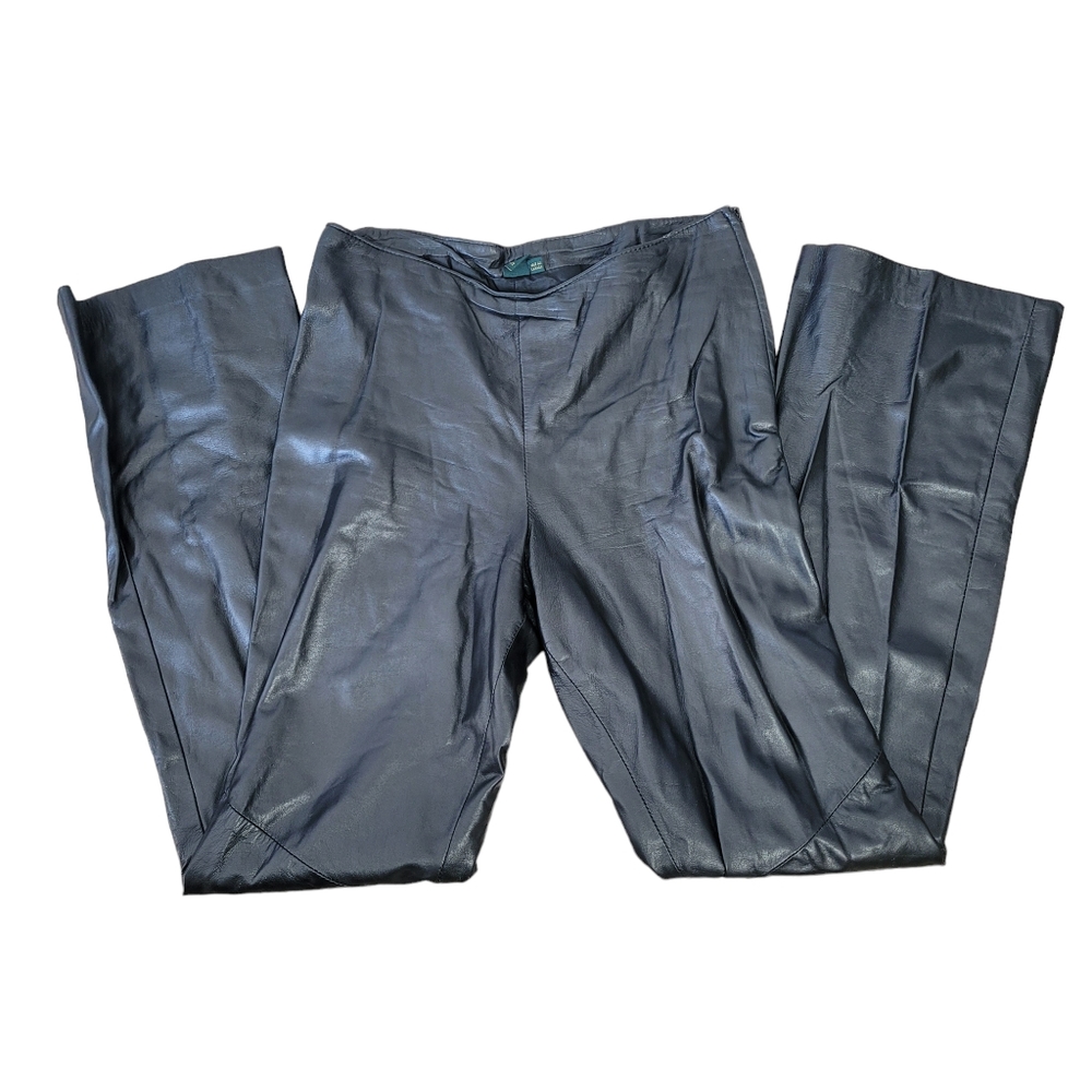Vintage Danier black leather pants size 4 straight leg